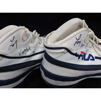 Loy Vaught Signed Game Used Pair of Shoes Size 16 1/2 JSA Authenticated