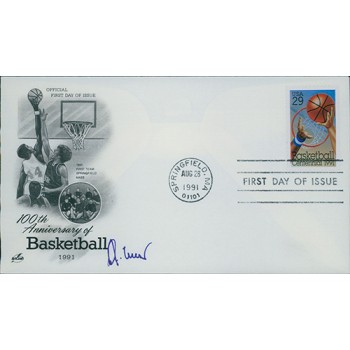 Jerry West Signed 100th Anniversary of Basketball FDI Cachet JSA Authenticated