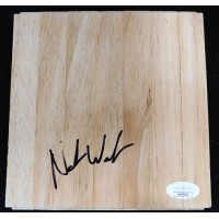 Nate Wolters Milwaukee Bucks Signed 6x6 Floorboard JSA Authenticated