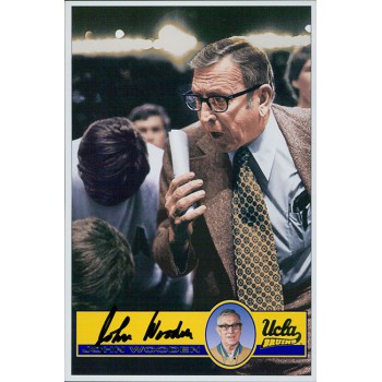 John Wooden UCLA Bruins Signed 4x6 Basketball Photo Card JSA Authenticated John Wooden UCLA Bruins Signed 4x6 Basketball Photo Card JSA Authenticated