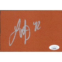 Lorenzen Wright Atlanta Hawks Signed 4x6 Basketball Surface Card JSA Authentic