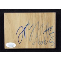 Thaddeus Young Signed 3.5x5 Floorboard JSA Authenticated