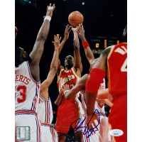 Stacey Augmon Atlanta Hawks Signed 8x10 Glossy Photo JSA Authenticated
