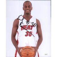 Earl Barron Miami Heat Signed 8x10 Glossy Photo JSA Authenticated