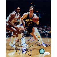 Rick Barry Golden State Warriors Signed 8x10 Glossy Photo JSA Authenticated