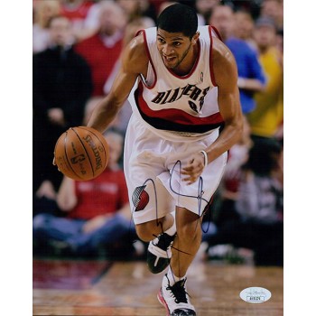 Nicolas Batum Portland Trail Blazers Signed 8x10 Matte Photo JSA Authenticated