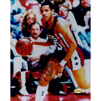 Otis Birdsong New Jersey Nets Signed 8x10 Glossy Photo Tracercode