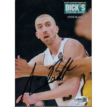 Steve Blake Los Angeles Lakers Signed 5x7 Cardstock Promo Photo JSA Authentic Steve Blake Los Angeles Lakers Signed 5x7 Cardstock Promo Photo JSA Authentic