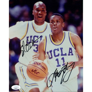 UCLA Bruins Ed O'Bannon Tyus Edney Signed 8x10 Glossy Photo JSA Authenticated