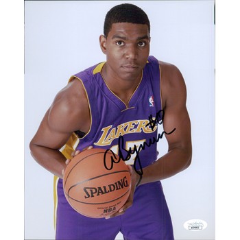 Andrew Bynum Los Angeles Lakers Signed 8x10 Matte Photo JSA Authenticated