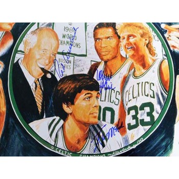 Boston Celtics Red Auerbach, Robert Parish, Kevin McHale Signed 16x20 Photo JSA Authenticated