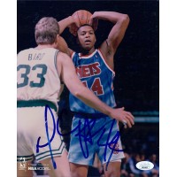 Derrick Coleman New Jersey Nets Signed 8x10 Glossy Photo JSA Authenticated