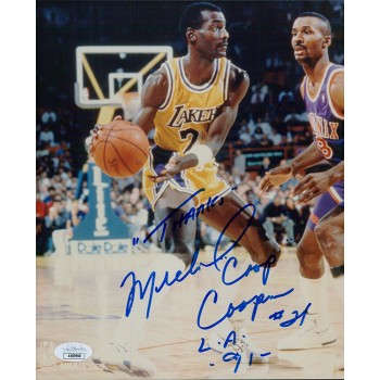 Michael Cooper Los Angeles Lakers Signed 8x10 Glossy Photo JSA Authenticated