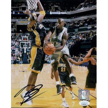 Baron Davis New Orleans Hornets Signed 8x10 Glossy Photo JSA Authenticated