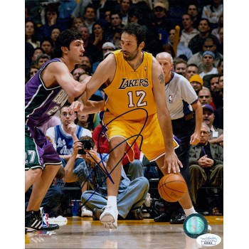 Vlade Divac Los Angeles Lakers Signed 8x10 Glossy Photo JSA Authenticated