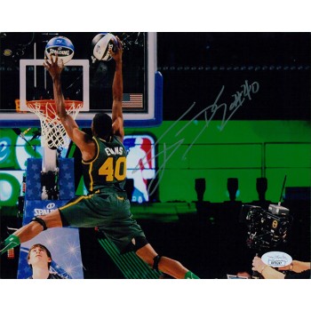 Jeremy Evans Utah Jazz Signed 8x10 Matte Photo JSA Authenticated