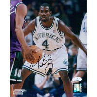 Michael Finley Dallas Mavericks Signed 8x10 Glossy Photo JSA Authenticated