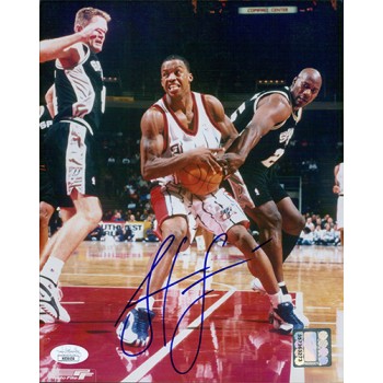 Steve Francis Houston Rockets Signed 8x10 Glossy Photo JSA Authenticated