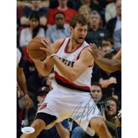 Joel Freeland Portland Trail Blazers Signed 8x10 Matte Photo JSA Authenticated