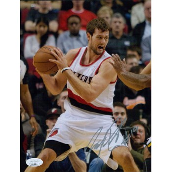 Joel Freeland Portland Trail Blazers Signed 8x10 Matte Photo JSA Authenticated