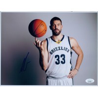 Marc Gasol Memphis Grizzlies Signed 8.5x11 Glossy Photo JSA Authenticated