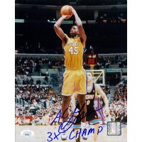 AC Green Los Angeles Lakers Signed 8x10 Glossy Photo JSA Authenticated