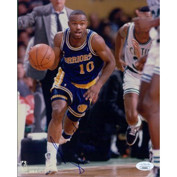 Tim Hardaway Golden State Warriors Signed 8x10 Glossy Photo JSA Authenticated