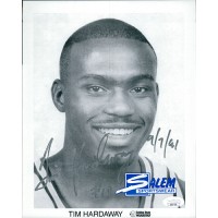 Tim Hardaway Golden State Warriors Signed 8x10 Photo Page JSA Authenticated