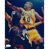 Antonio Harvey Los Angeles Lakers Signed 8x10 Glossy Photo JSA Authenticated