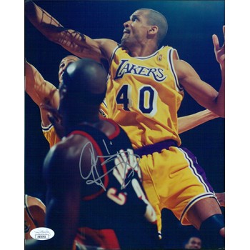 Antonio Harvey Los Angeles Lakers Signed 8x10 Glossy Photo JSA Authenticated