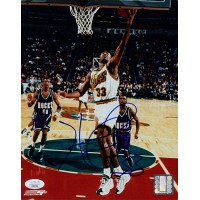 Hersey Hawkins Seattle Supersonics Signed 8x10 Glossy Photo JSA Authenticated