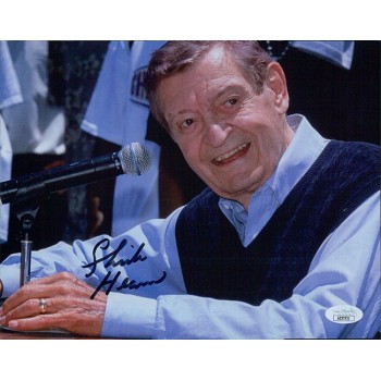 Chick Hearn Los Angeles Lakers Announcer Signed 8x10 Matte Photo JSA Authentic