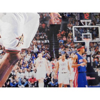 Allen Iverson Philadelphia 76ers Signed 11x14 Glossy Photo JSA Authenticated