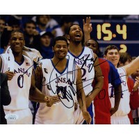 Kansas Jayhawks Thomas Robinson Markieff Marcus Morris Signed 8x10 Photo JSA