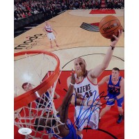 Chris Kaman Portland Trail Blazers Signed 8x10 Matte Photo JSA Authenticated