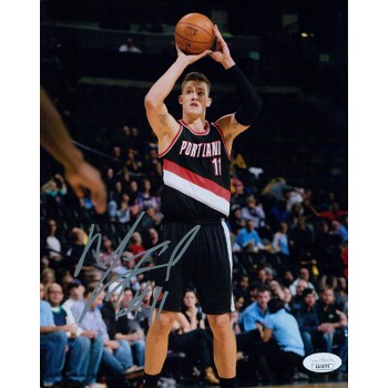 Meyers Leonard Portland Trail Blazers Signed 8x10 Matte Photo JSA Authenticated