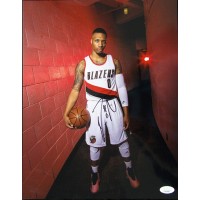 Damian Lillard Portland Trail Blazers Signed 11x14 Glossy Photo JSA Authentic