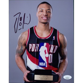 Damian Lillard Portland Trail Blazers Signed 8x10 Glossy Photo JSA Authenticated