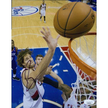 Robin Lopez Portland Trail Blazers Signed 8x10 Matte Photo JSA Authenticated