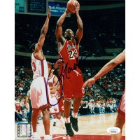 Jamal Mashburn Miami Heat Signed 8x10 Glossy Photo JSA Authenticated