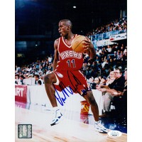 Vernon Maxwell Philadelphia 76ers Signed 8x10 Glossy Photo JSA Authenticated