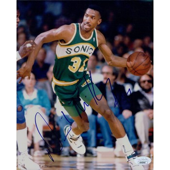 Derrick McKey Seattle Supersonics Signed 8x10 Glossy Photo JSA Authenticated