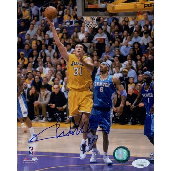 Chris Mihm Los Angeles Lakers Signed 8x10 Glossy Photo JSA Authenticated