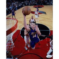 Chris Mihm Los Angeles Lakers Signed 8x10 Matte Photo JSA Authenticated