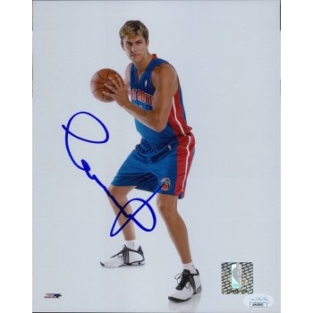 Darko Milicic Detroit Pistons Signed 8x10 Glossy Photo JSA Authenticated