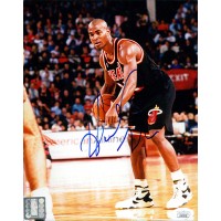 Harold Miner Miami Heat Signed 8x10 Glossy Photo JSA Authenticated