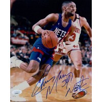 Chris Morris New Jersey Nets Signed 8x10 Glossy Photo JSA Authenticated