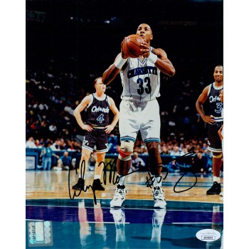 Alonzo Mourning Charlotte Hornets Signed 8x10 Glossy Photo JSA Authenticated