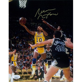 Norm Nixon Los Angeles Lakers Signed 8x10 Matte Photo JSA Authenticated