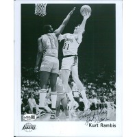 Kurt Rambis Los Angeles Lakers Signed 8x10 Glossy Photo JSA Authen Personalized